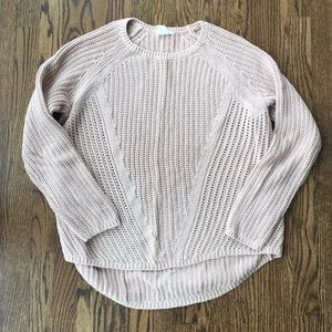 H&M blush rose pink boho soft sweater